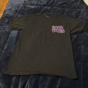 100 percent cotton tee good vibes
